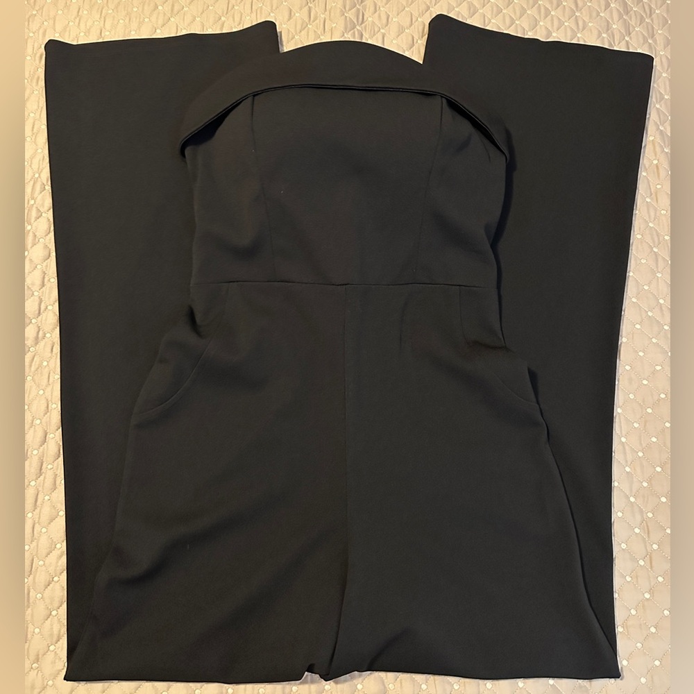 Black strapless jumper straight leg - NWOT - size S
